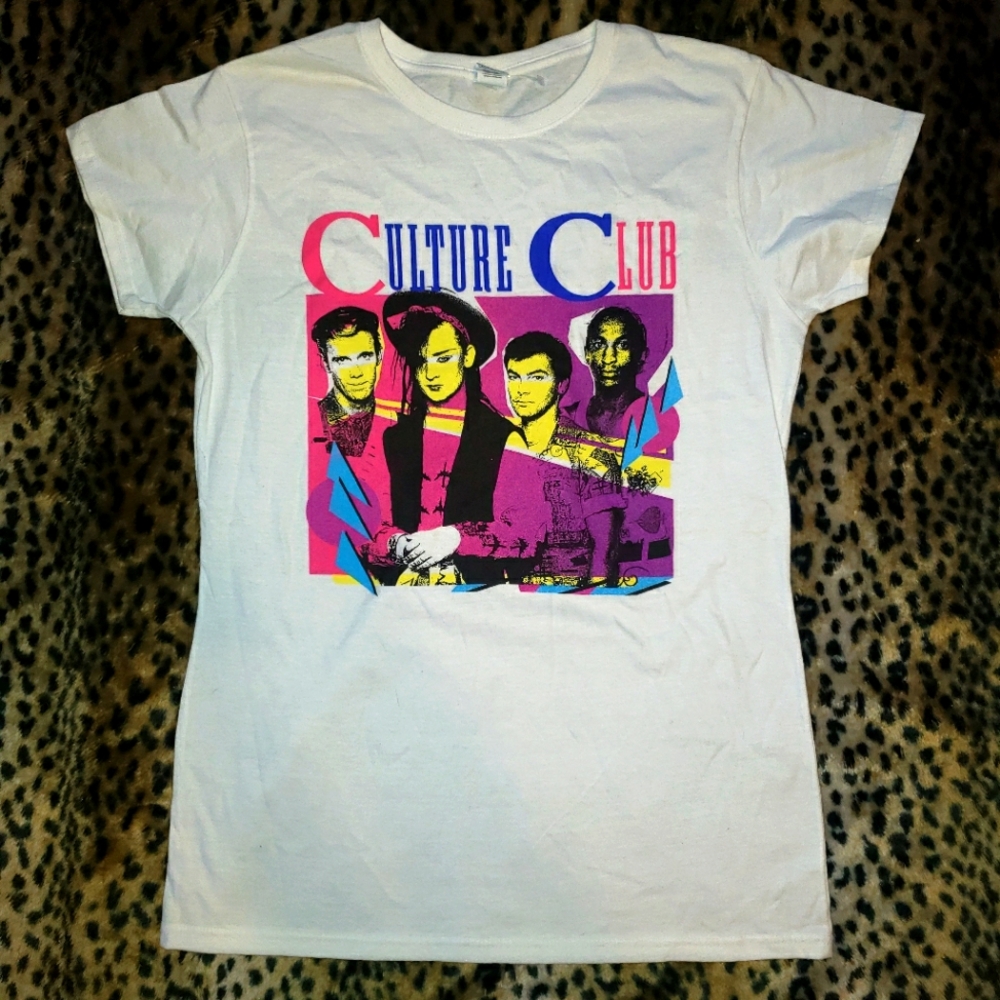 CULTURE CLUB NEON BABY T TEE L 80'S BOY GEORGE JRS